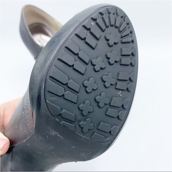 Michael Kors‎ Webster Peep Toe Platform Metallic Pewter Pebbled Leather - Picture 11 of 12